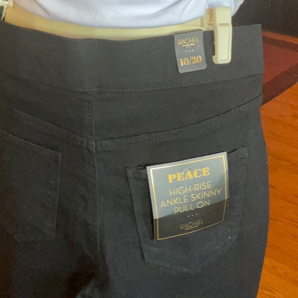 Rachel Roy PEACE Black High-Rise Ankle Skinny Pull On Jeans Size 10/30, NWT - Picture 6 of 14